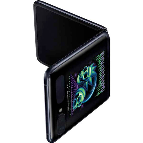 Adult Swim Rick and Morty Neon Skulls Galaxy Z Flip Skin