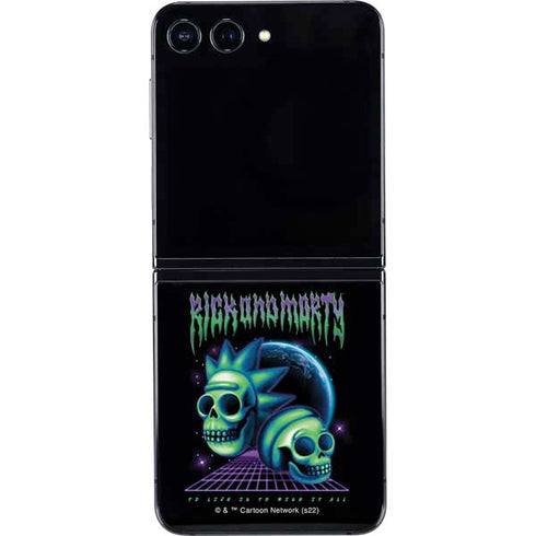 Adult Swim Rick and Morty Neon Skulls Galaxy Z Flip5 5G Skin