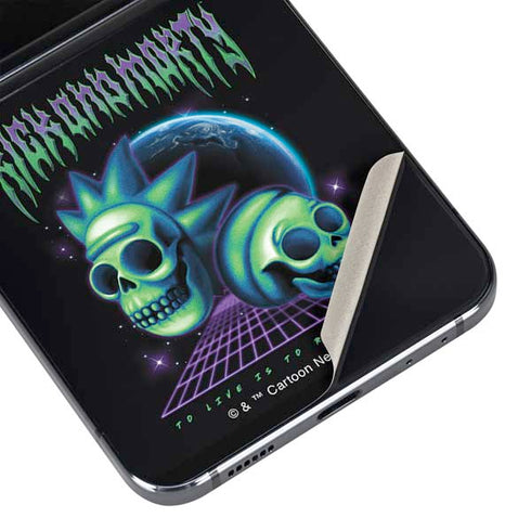Adult Swim Rick and Morty Neon Skulls Galaxy Z Flip5 5G Skin