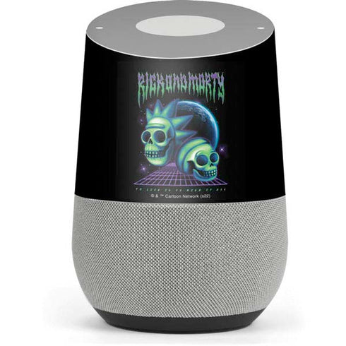 Adult Swim Rick and Morty Neon Skulls Google Home Skin