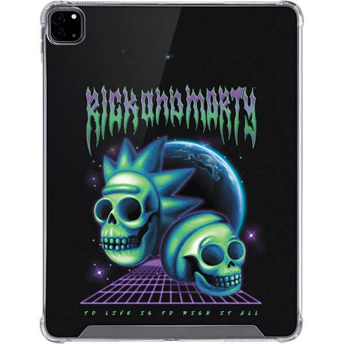 Adult Swim Rick and Morty Neon Skulls iPad Pro 12.9in (2020) Clear Case