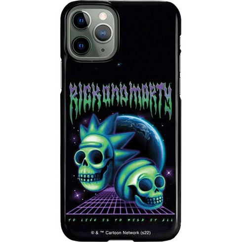 Adult Swim Rick and Morty Neon Skulls iPhone 11 Pro Lite Case