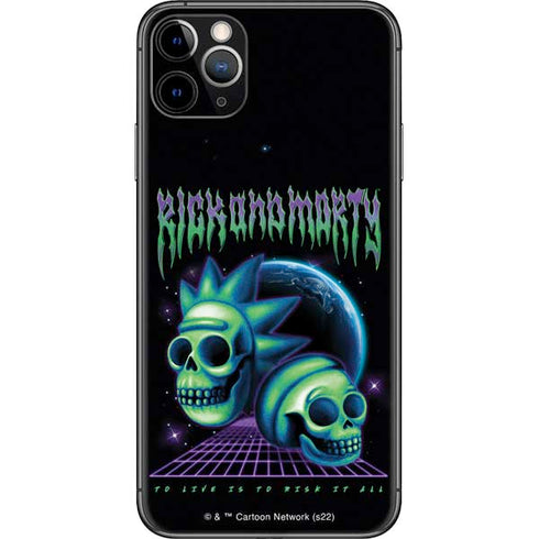 Adult Swim Rick and Morty Neon Skulls iPhone 11 Pro Max Skin