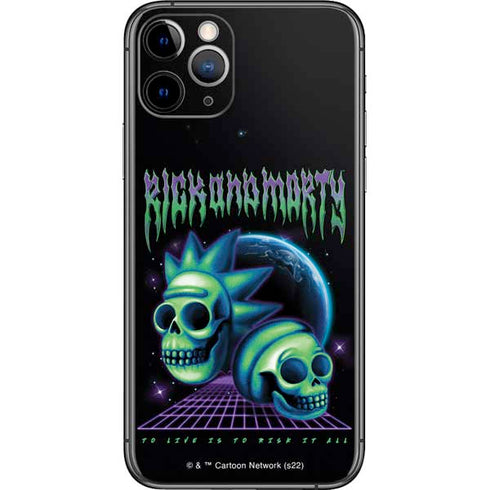 Adult Swim Rick and Morty Neon Skulls iPhone 11 Pro Skin