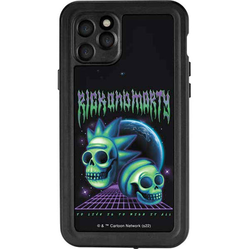 Adult Swim Rick and Morty Neon Skulls iPhone 11 Pro Waterproof Case
