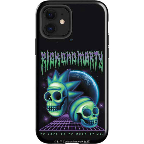 Adult Swim Rick and Morty Neon Skulls iPhone 12 Impact Case