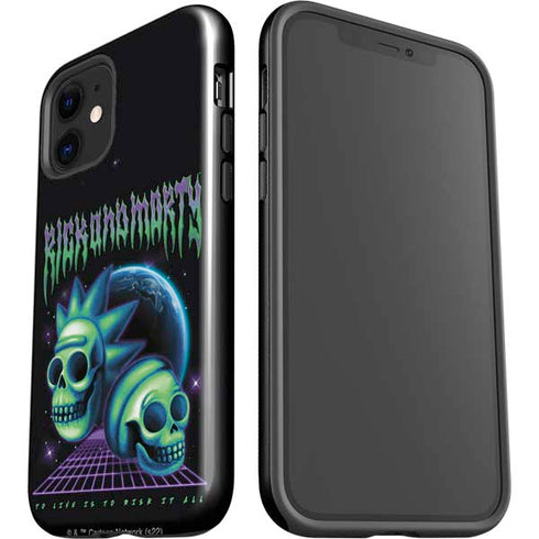 Adult Swim Rick and Morty Neon Skulls iPhone 12 Impact Case