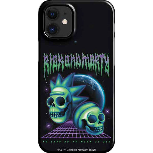 Adult Swim Rick and Morty Neon Skulls iPhone 12 Mini Lite Case