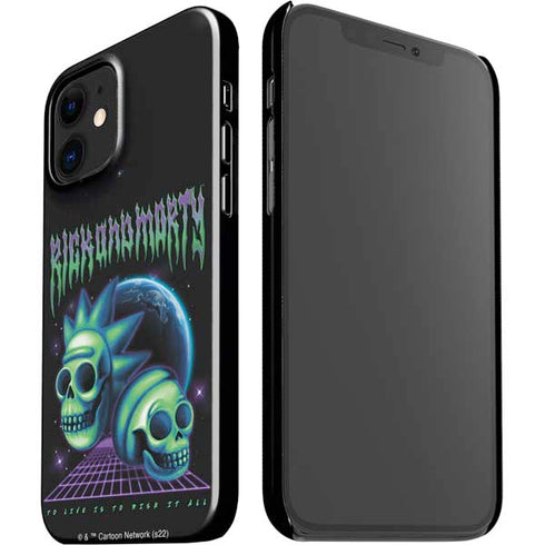 Adult Swim Rick and Morty Neon Skulls iPhone 12 Mini Lite Case