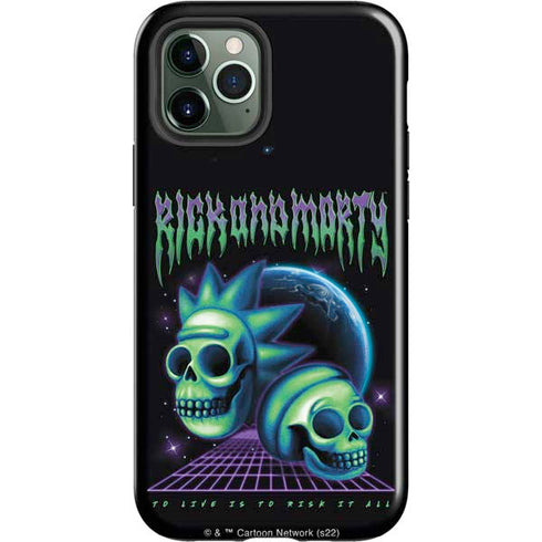 Adult Swim Rick and Morty Neon Skulls iPhone 12 Pro Impact Case
