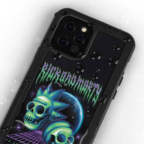 Adult Swim Rick and Morty Neon Skulls iPhone 12 Pro Max Waterproof Case