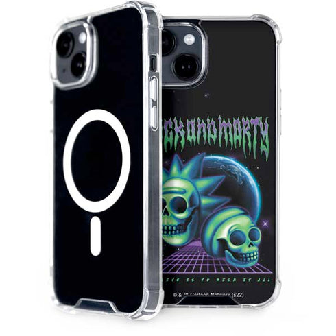 Adult Swim Rick and Morty Neon Skulls iPhone 13 MagSafe Case