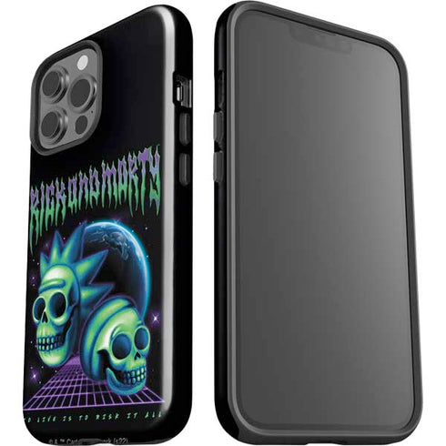 Adult Swim Rick and Morty Neon Skulls iPhone 13 Pro Max Impact Case