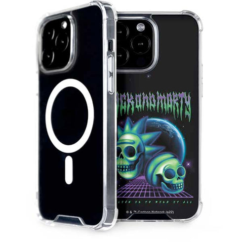 Adult Swim Rick and Morty Neon Skulls iPhone 13 Pro Max MagSafe Case