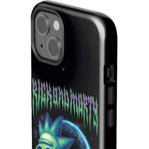 Adult Swim Rick and Morty Neon Skulls iPhone 15 Impact Case