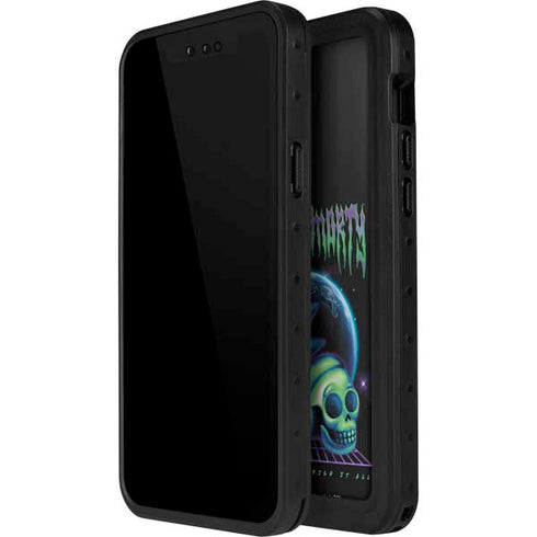 Adult Swim Rick and Morty Neon Skulls iPhone 15 Plus Waterproof Case