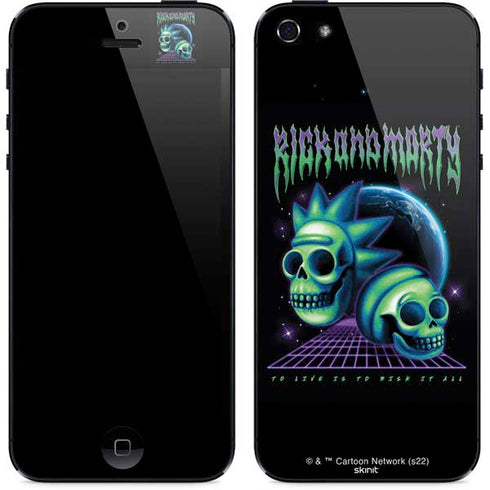 Adult Swim Rick and Morty Neon Skulls iPhone 5/5s/5SE Skin