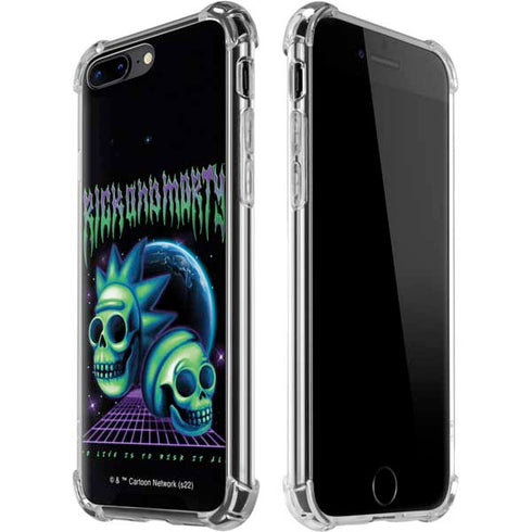 Adult Swim Rick and Morty Neon Skulls iPhone 7/8 Plus Clear Case