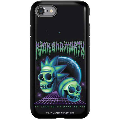 Adult Swim Rick and Morty Neon Skulls iPhone SE (2nd & 3rd Gen) Pro Case