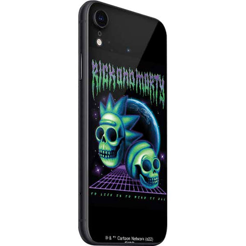 Adult Swim Rick and Morty Neon Skulls iPhone SE (2nd & 3rd Gen) Skin