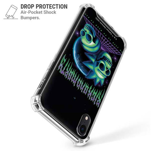 Adult Swim Rick and Morty Neon Skulls iPhone XR Clear Case