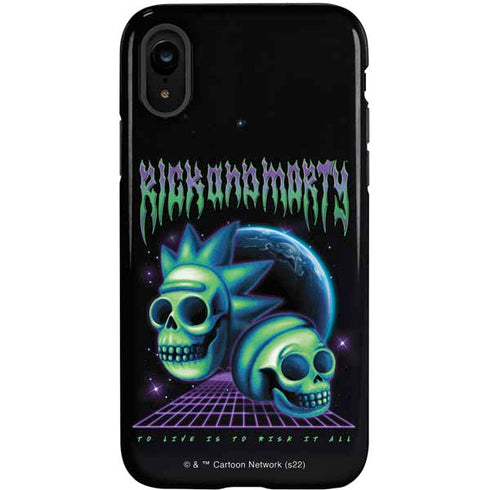 Adult Swim Rick and Morty Neon Skulls iPhone XR Pro Case