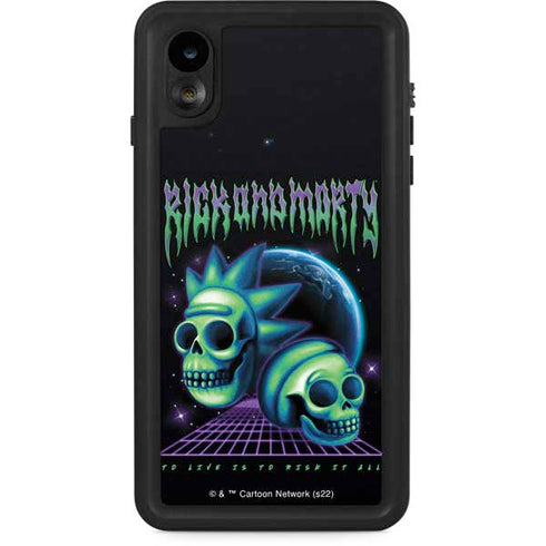 Adult Swim Rick and Morty Neon Skulls iPhone XR Waterproof Case