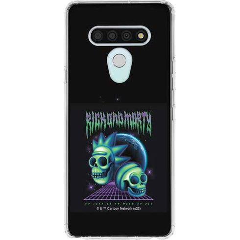 Adult Swim Rick and Morty Neon Skulls LG Stylo 6 Clear Case