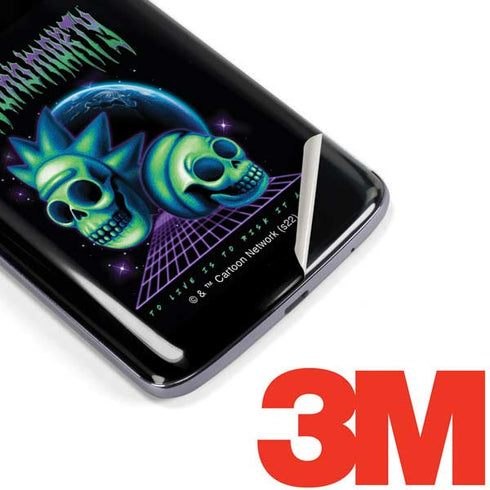 Adult Swim Rick and Morty Neon Skulls Moto E5 Plus Skin