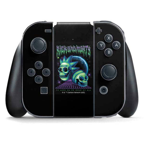 Adult Swim Rick and Morty Neon Skulls Nintendo Switch (2017-2021) Joy-Con Controller Skin