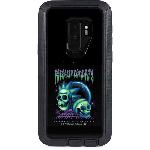 Adult Swim Rick and Morty Neon Skulls Otterbox Defender Galaxy Skin