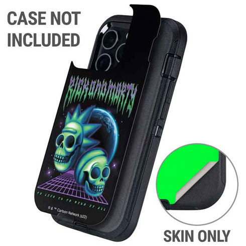 Adult Swim Rick and Morty Neon Skulls Otterbox Defender iPhone Skin
