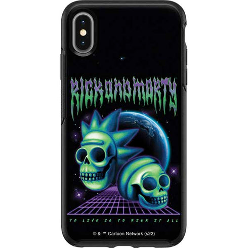 Adult Swim Rick and Morty Neon Skulls Otterbox Symmetry iPhone Skin