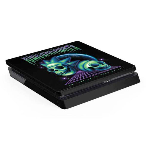 Adult Swim Rick and Morty Neon Skulls PS4 Slim Skin