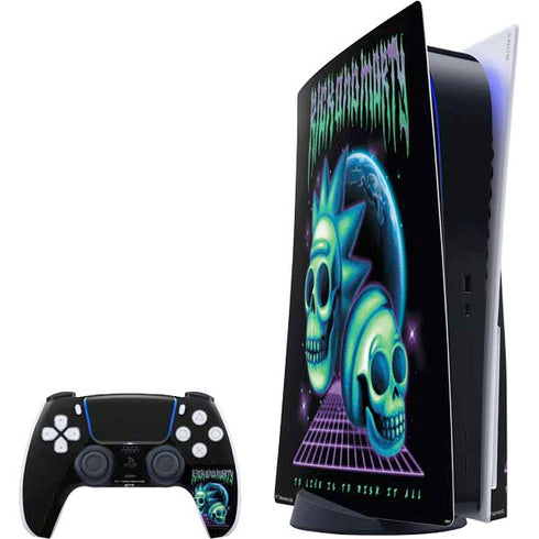Adult Swim Rick and Morty Neon Skulls PS5 Bundle Skin