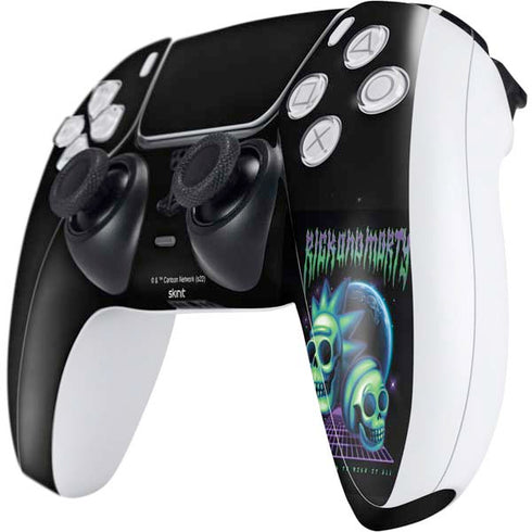 Adult Swim Rick and Morty Neon Skulls PS5 Controller Skin