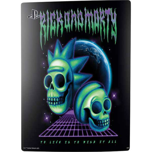 Adult Swim Rick and Morty Neon Skulls PS5 Digital Edition Console Skin