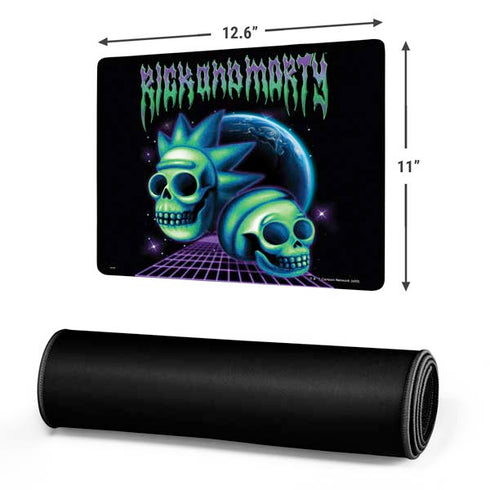 Adult Swim Rick and Morty Neon Skulls Gaming Mouse Pad