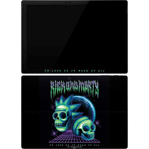 Adult Swim Rick and Morty Neon Skulls Surface Pro 7 Skin