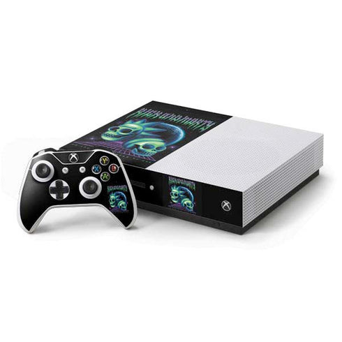Adult Swim Rick and Morty Neon Skulls Xbox One S Console and Controller Bundle Skin