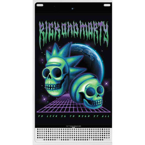 Adult Swim Rick and Morty Neon Skulls Xbox Series S Console Skin