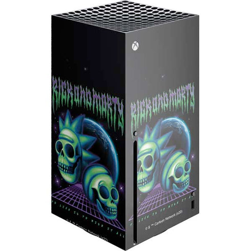 Adult Swim Rick and Morty Neon Skulls Xbox Series X Console Skin