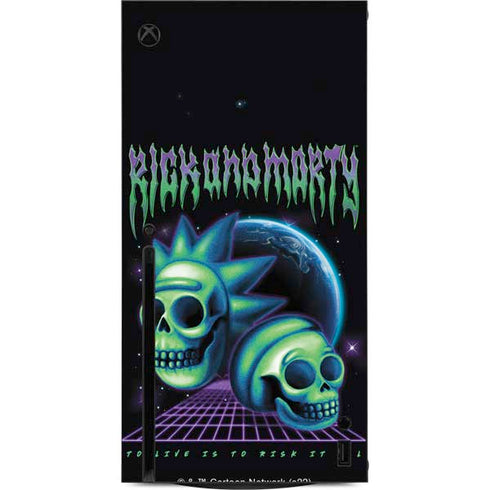 Adult Swim Rick and Morty Neon Skulls Xbox Series X Console Skin