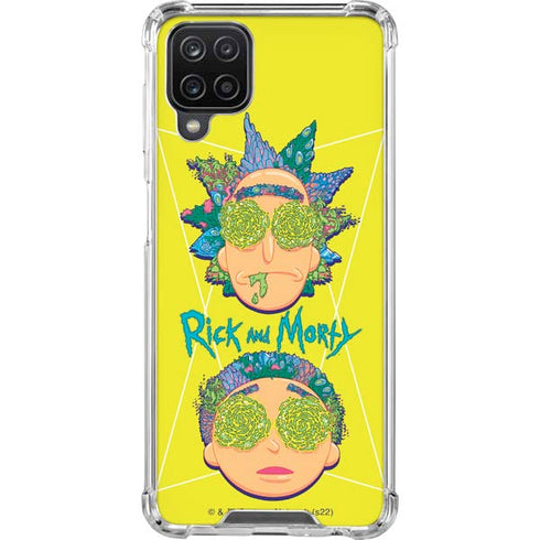 Adult Swim Rick and Morty Rick and Morty Portal Eyes Galaxy A12 Clear Case