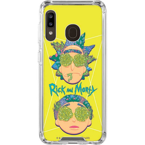 Adult Swim Rick and Morty Rick and Morty Portal Eyes Galaxy A30 Clear Case