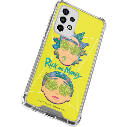 Adult Swim Rick and Morty Rick and Morty Portal Eyes Galaxy A33 5G Clear Case