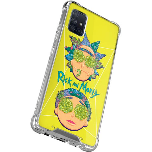 Adult Swim Rick and Morty Rick and Morty Portal Eyes Galaxy A51 5G Clear Case