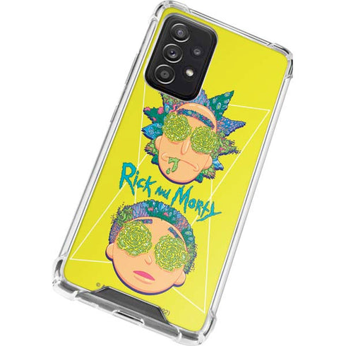 Adult Swim Rick and Morty Rick and Morty Portal Eyes Galaxy A52 5G Clear Case