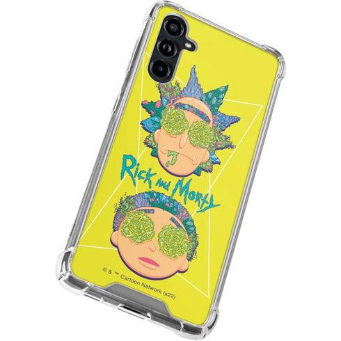 Adult Swim Rick and Morty Rick and Morty Portal Eyes Galaxy A54 5G Clear Case