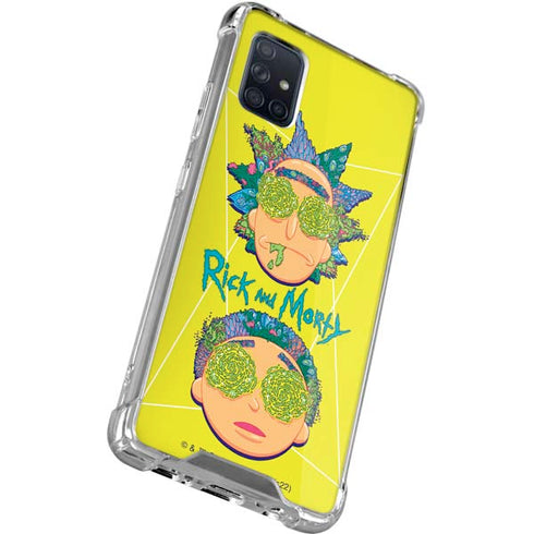 Adult Swim Rick and Morty Rick and Morty Portal Eyes Galaxy A71 5G Clear Case